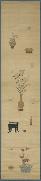 明粵繡博古圖屏（二）　軸