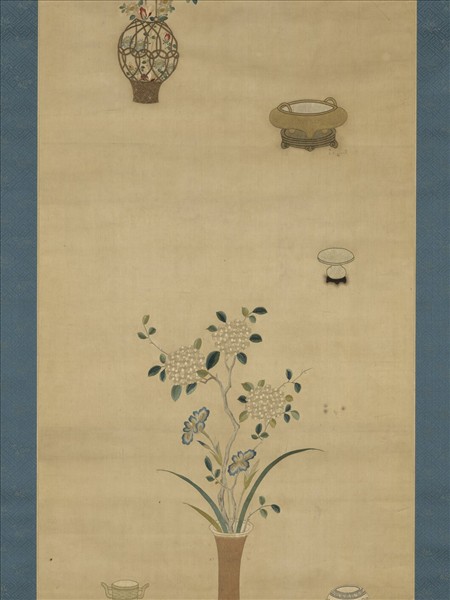 明粵繡博古圖屏（二）　軸