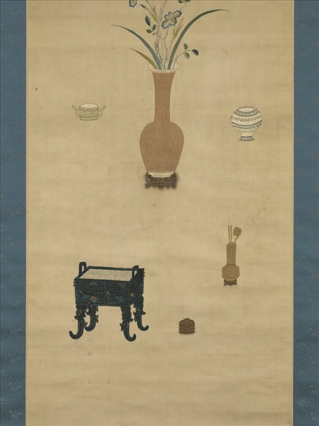 明粵繡博古圖屏（二）　軸