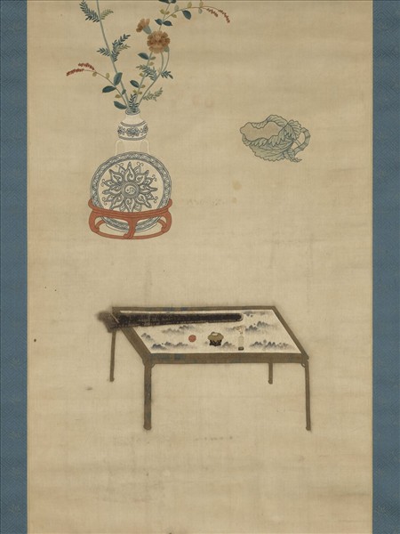 明粵繡博古圖屏（三）　軸