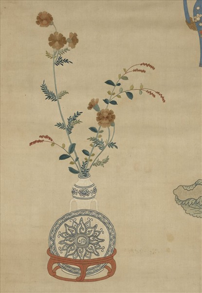 明粵繡博古圖屏（三）　軸