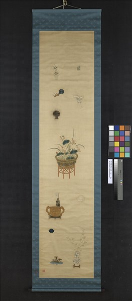 明粵繡博古圖屏（四）　軸