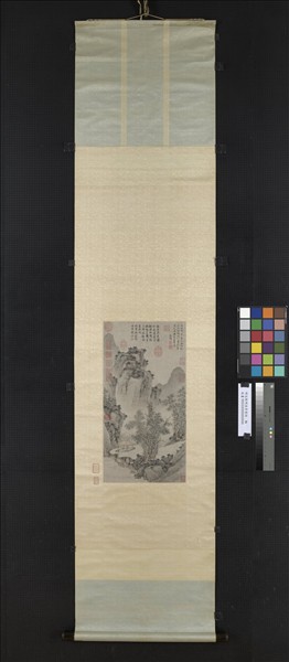 明文徵明溪亭客話　軸