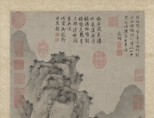 明文徵明溪亭客話　軸