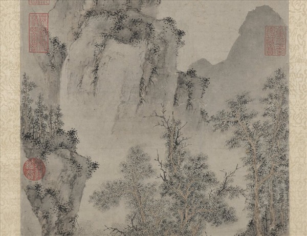 明文徵明溪亭客話　軸