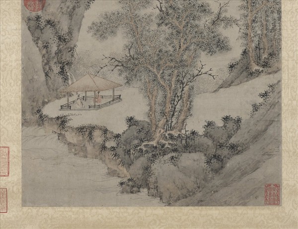 明文徵明溪亭客話　軸