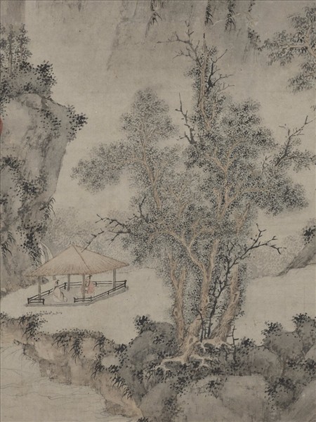 明文徵明溪亭客話　軸