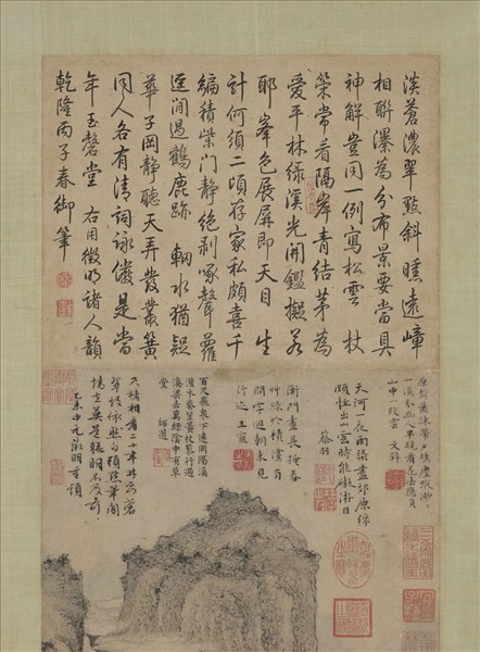 明文徵明綠陰草堂圖　軸