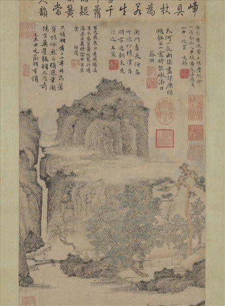 明文徵明綠陰草堂圖　軸