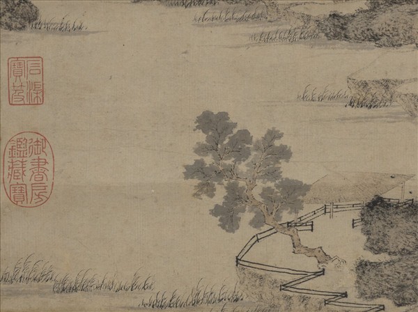 明文徵明綠陰草堂圖　軸