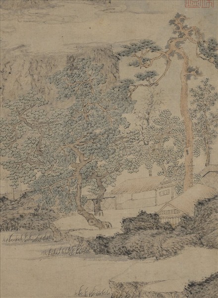 明文徵明綠陰草堂圖　軸