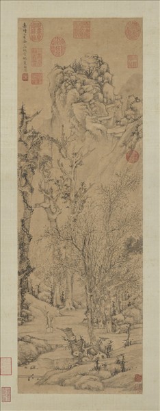 明文徵明空林覓句圖　軸