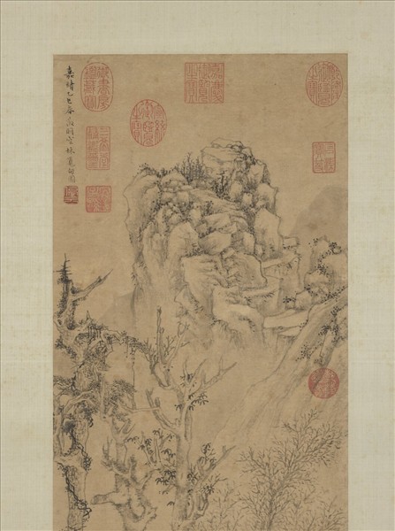 明文徵明空林覓句圖　軸