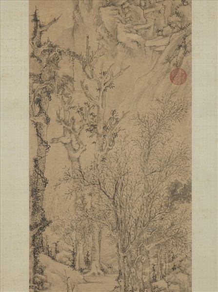明文徵明空林覓句圖　軸
