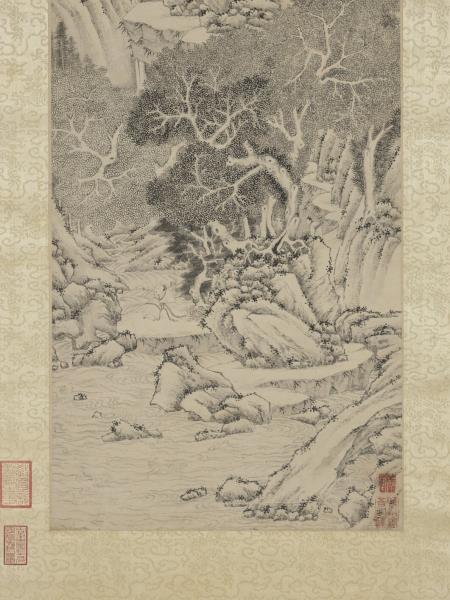 明文徵明洞庭西山圖　軸