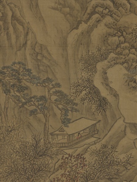 明文徵明寒山風雪圖　軸