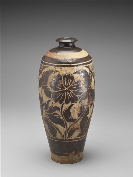 靈武窯 花卉紋梅瓶