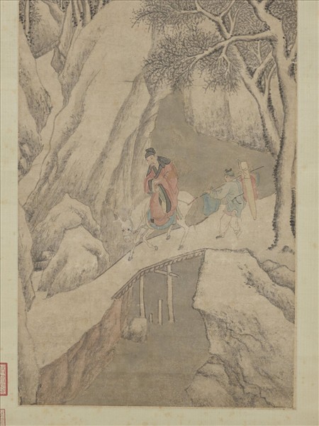 明文徵明畫雪景　軸