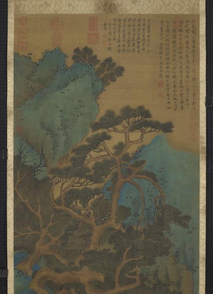 明文徵明臨趙孟頫空巖琴思　軸