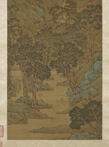 明文徵明倣古山水　軸