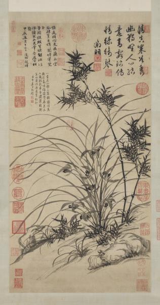 明文徵明畫蘭竹　軸