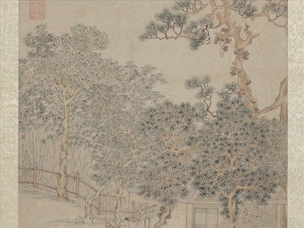 明文徵明影翠軒圖　軸