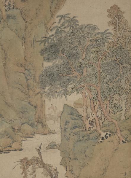 明文嘉畫瀛洲仙侶　軸