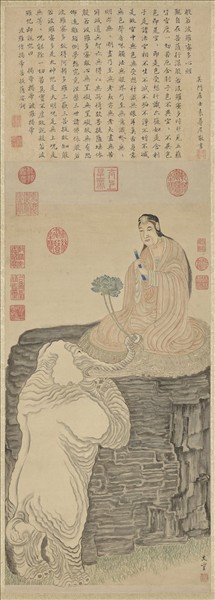 明文臺香象皈依圖　軸