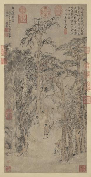 明錢穀惠山煮泉圖　軸