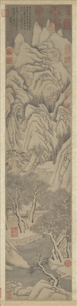 明錢穀畫南城看雪　軸