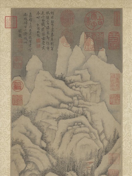 明錢穀畫南城看雪　軸