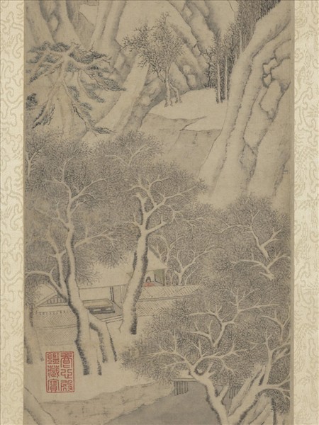 明錢穀畫南城看雪　軸