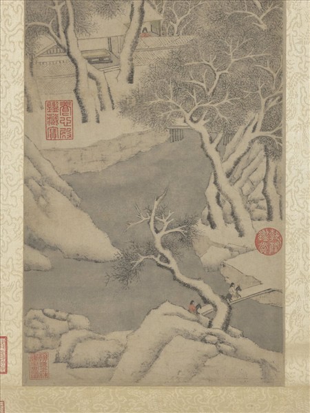 明錢穀畫南城看雪　軸