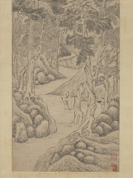 明錢穀畫山水　軸