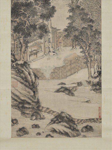 明居懋時秋讀書樂　軸