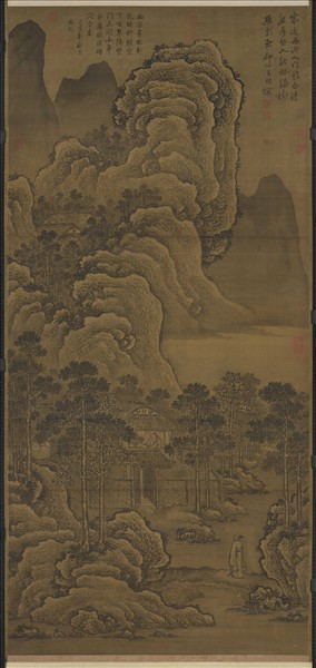 明王問畫山水　軸