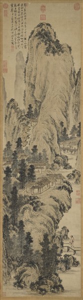 明王問畫山水　軸