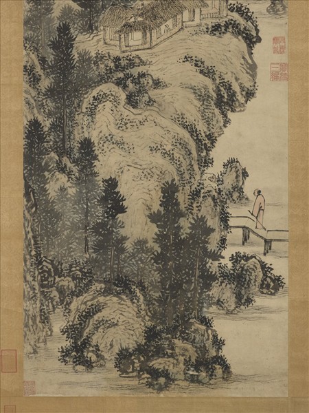 明王問畫山水　軸