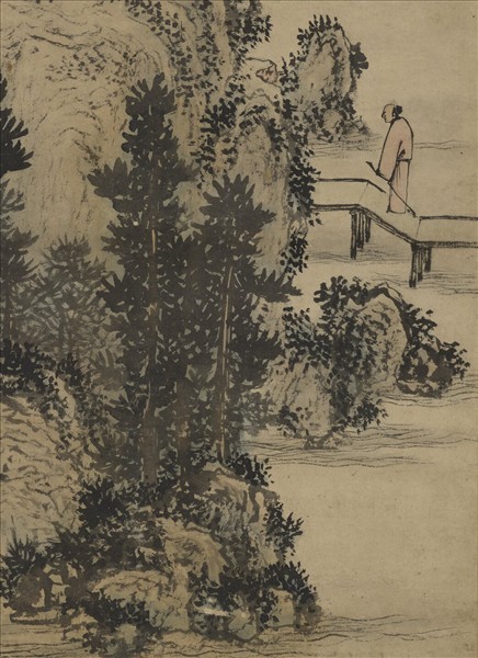 明王問畫山水　軸