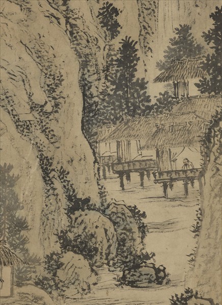 明王問畫山水　軸