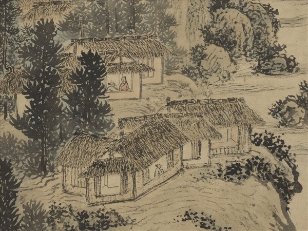 明王問畫山水　軸