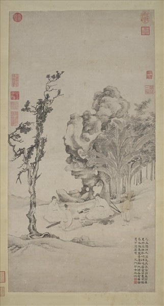 明謝時臣高人雅集圖　軸