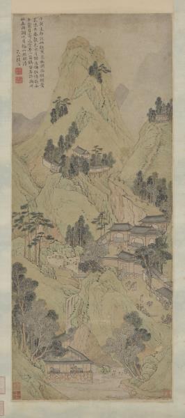 明陸治支硎山圖　軸