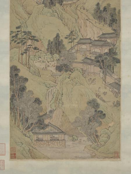 明陸治支硎山圖　軸