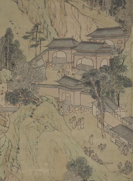 明陸治支硎山圖　軸