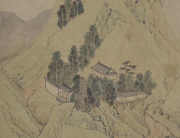 明陸治支硎山圖　軸