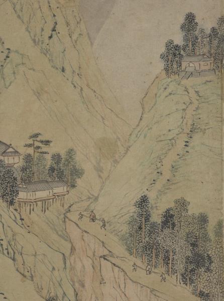 明陸治支硎山圖　軸