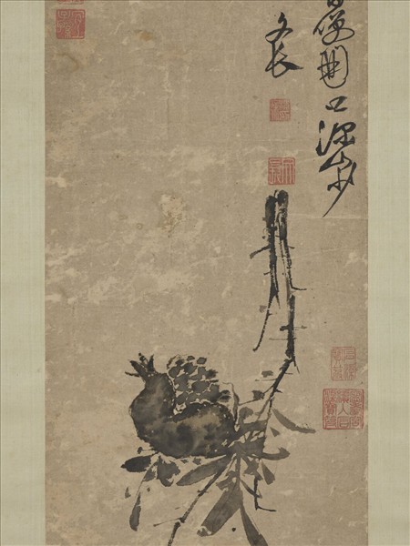 明徐渭榴實　軸