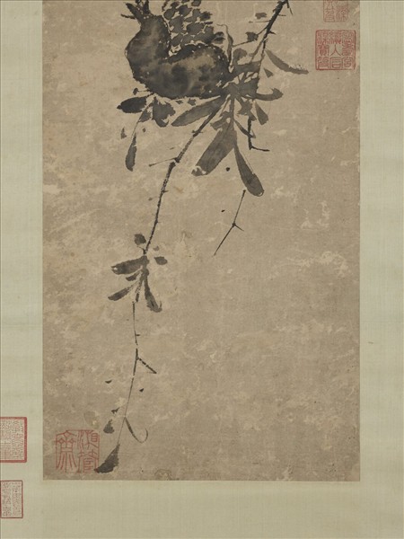 明徐渭榴實　軸