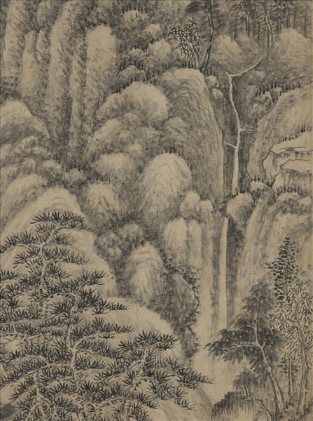 明蔣乾倣王蒙山水　軸